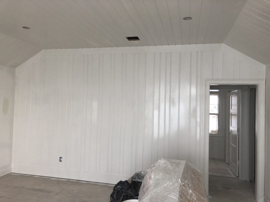 shiplap ceiling and walls