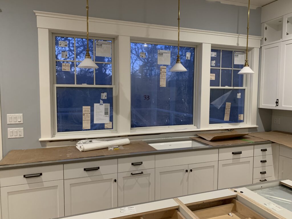 custom kitchen and window trim