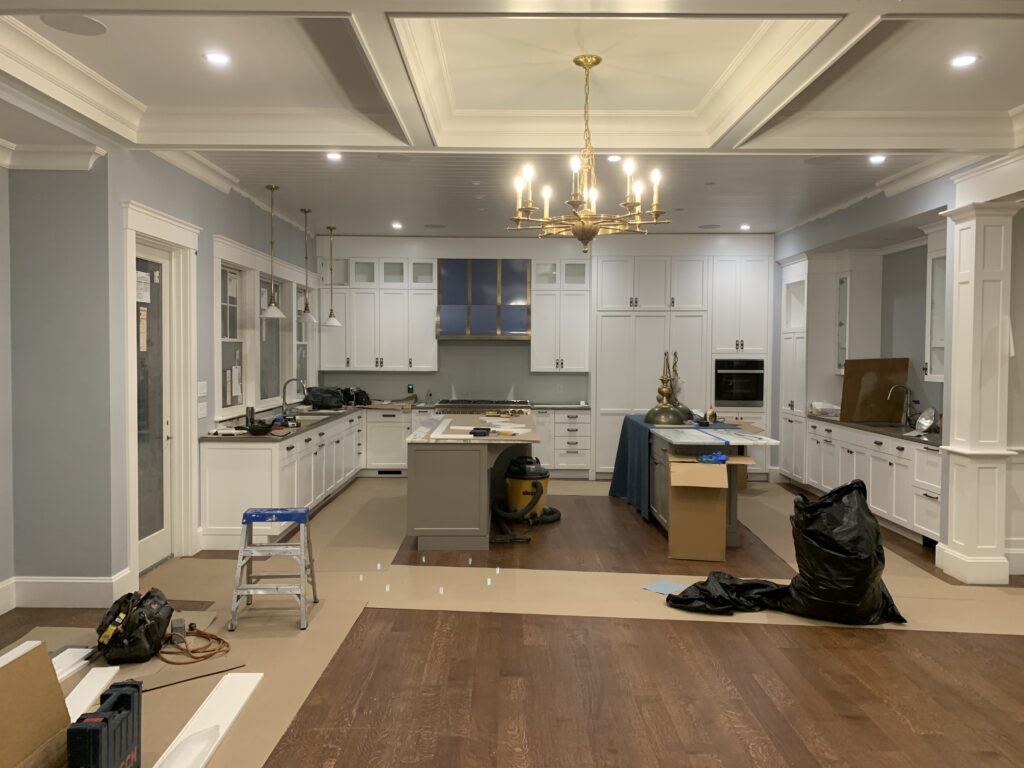 fully custom kitchen and coffin ceiling
